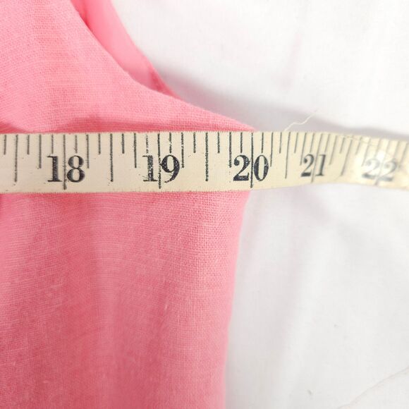 Vintage Mosaic Womens Size 16 Pink Linen Rayon Blend Sleeveless Button Down Vest - Picture 4 of 5